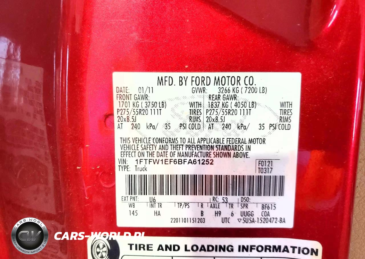 2011 Ford F150 Supercrew VIN:1FTFW1EF6BFA61252 - 12