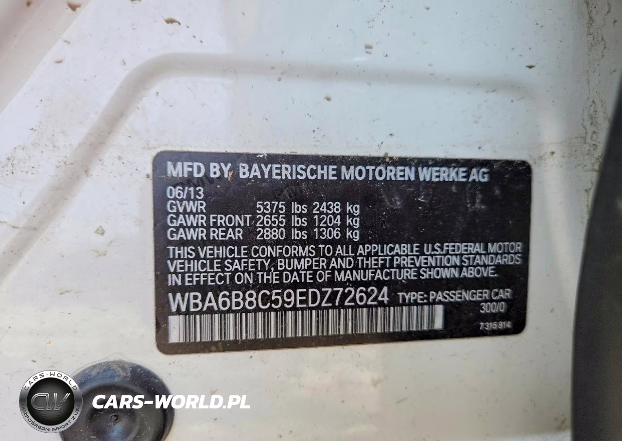 2014 BMW 640 Xi Gran Coupe VIN:WBA6B8C59EDZ72624 - 12