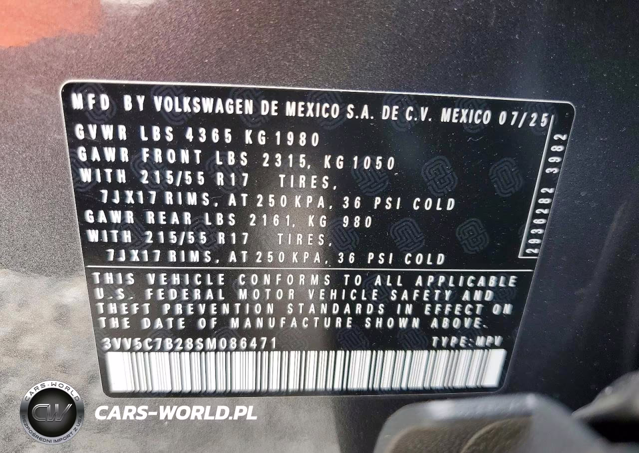 2025 Volkswagen Taos S VIN:3VV5C7B28SM086471 - 13