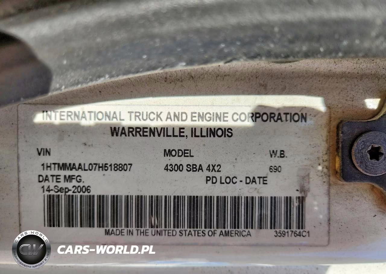 2007 International 4300 Box Truck VIN:1HTMMAAL07H518807 - 14