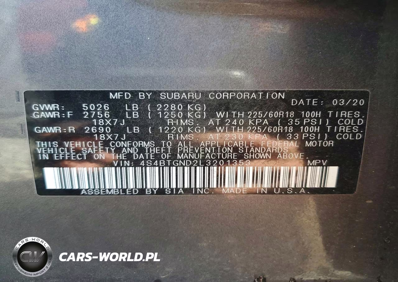 2020 Subaru Outback Limited Xt VIN:4S4BTGND2L3201353 - 13