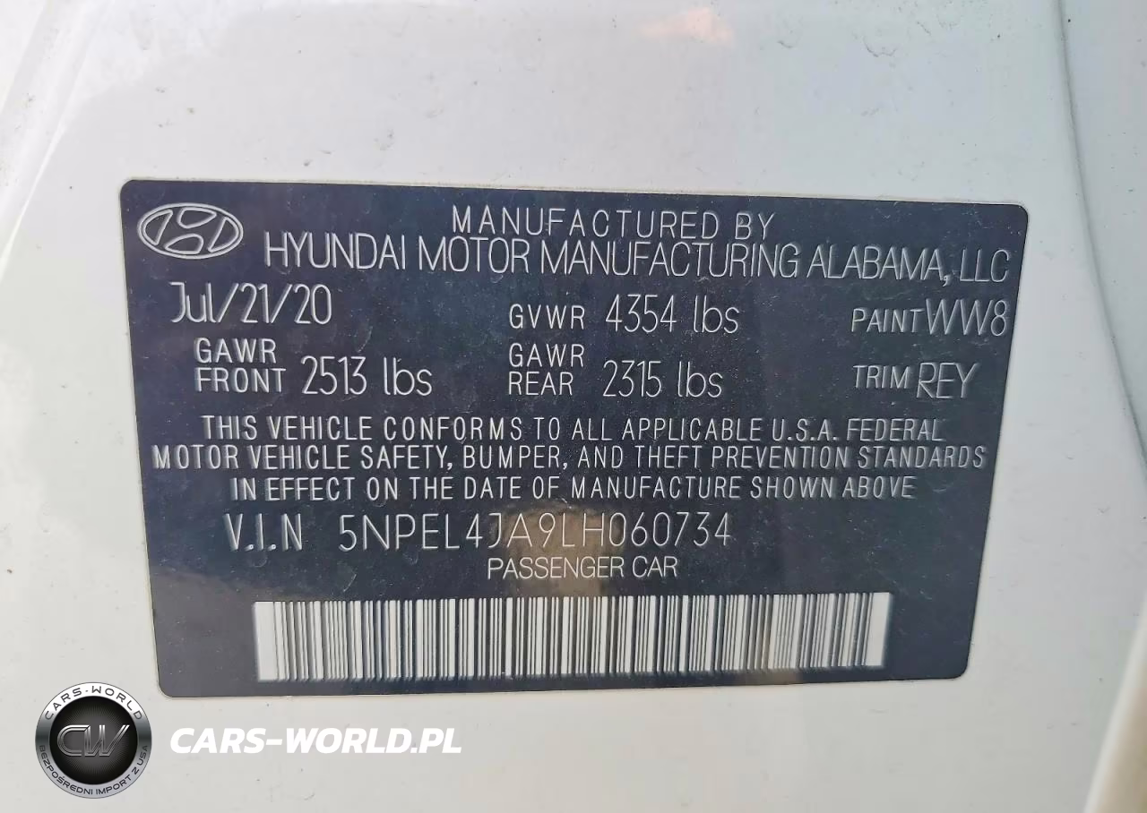 2020 Hyundai Sonata Sel VIN:5NPEL4JA9LH060734 - 12