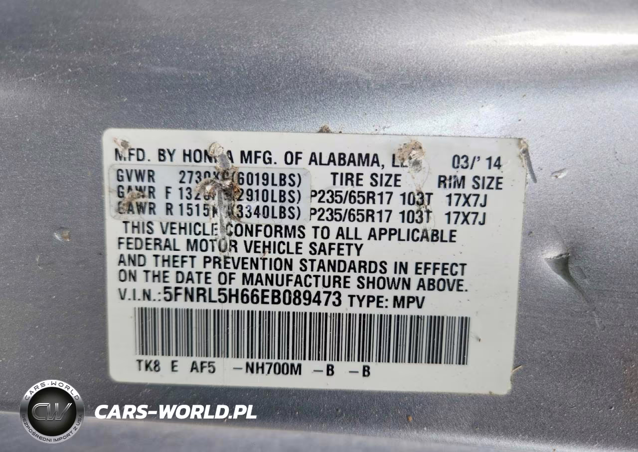 2014 Honda Odyssey Exl VIN:5FNRL5H66EB089473 - 13