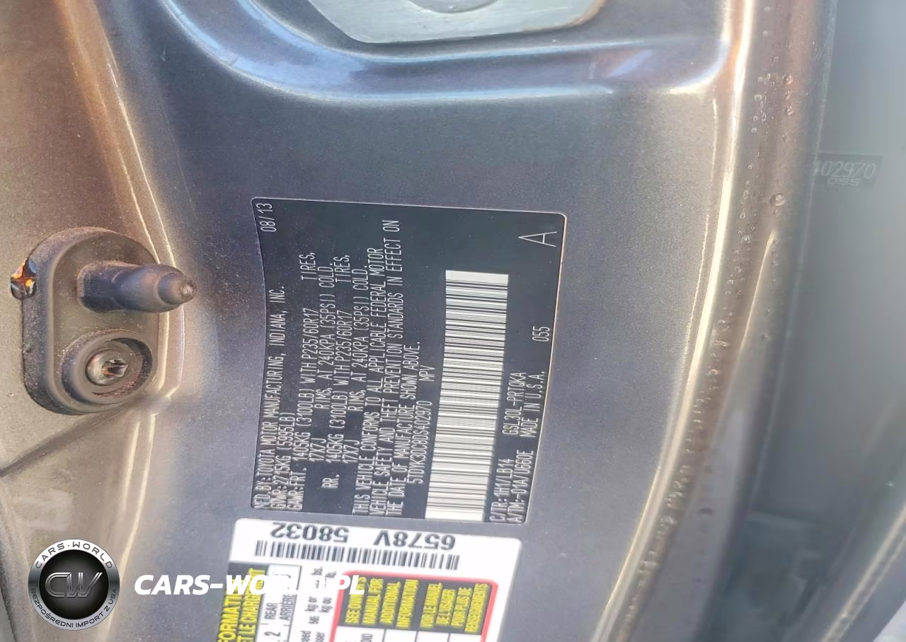 2013 Toyota Sienna Xle 8-Passenger VIN:5TDYK3DC8DS402970 - 13