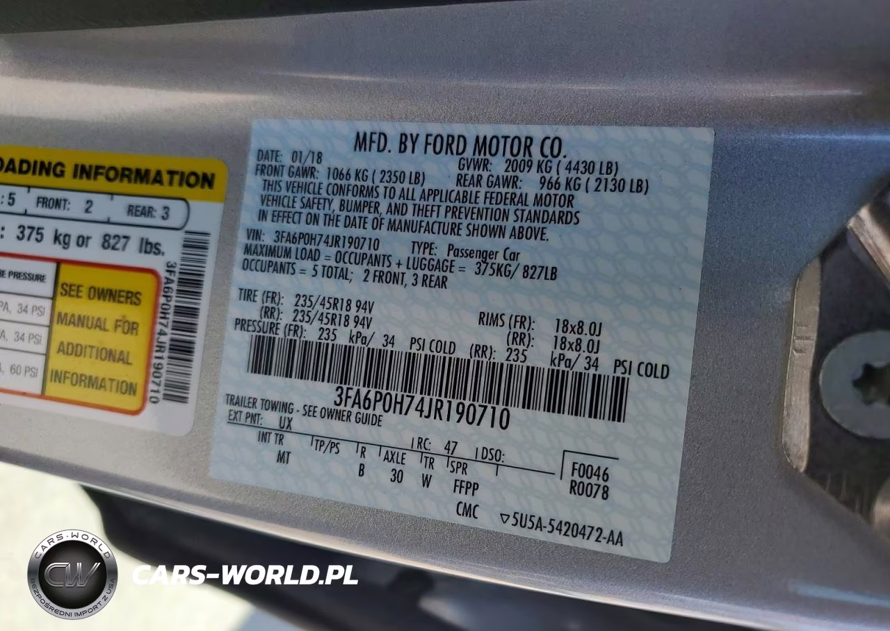 2018 Ford Fusion Se VIN:3FA6P0H74JR190710 - 12