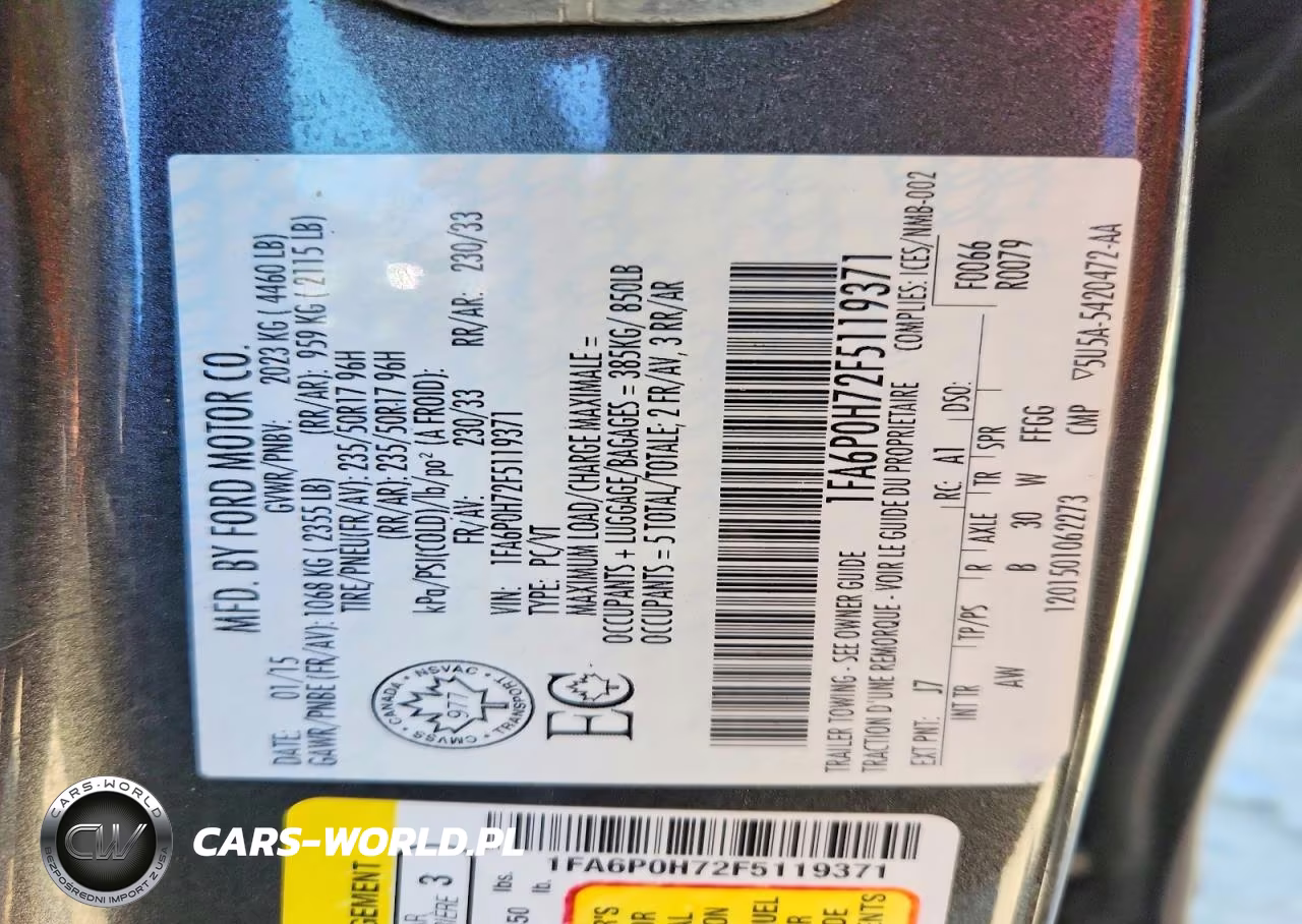 2015 Ford Fusion Se VIN:1FA6P0H72F5119371 - 12