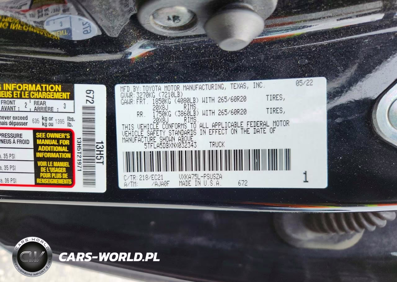 2022 Toyota Tundra Sr5 VIN:5TFLA5DBXNX032343 - 12