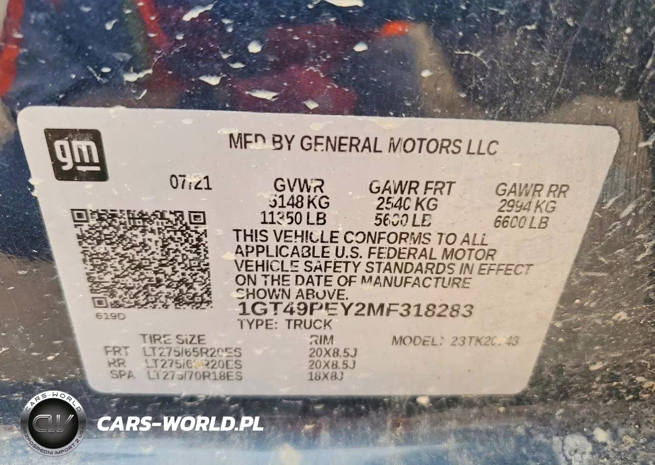 2021 GMC Sierra K2500 At4 VIN:1GT49PEY2MF318283 - 13