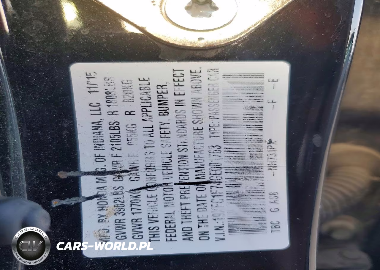 2016 Honda Civic Exl VIN:19XFC1F74GE001763 - 12