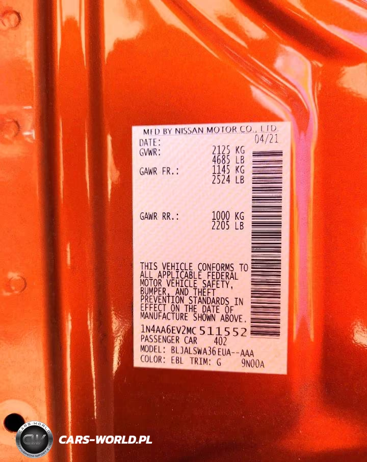 2021 Nissan Maxima Sr VIN:1N4AA6EV2MC511552 - 13