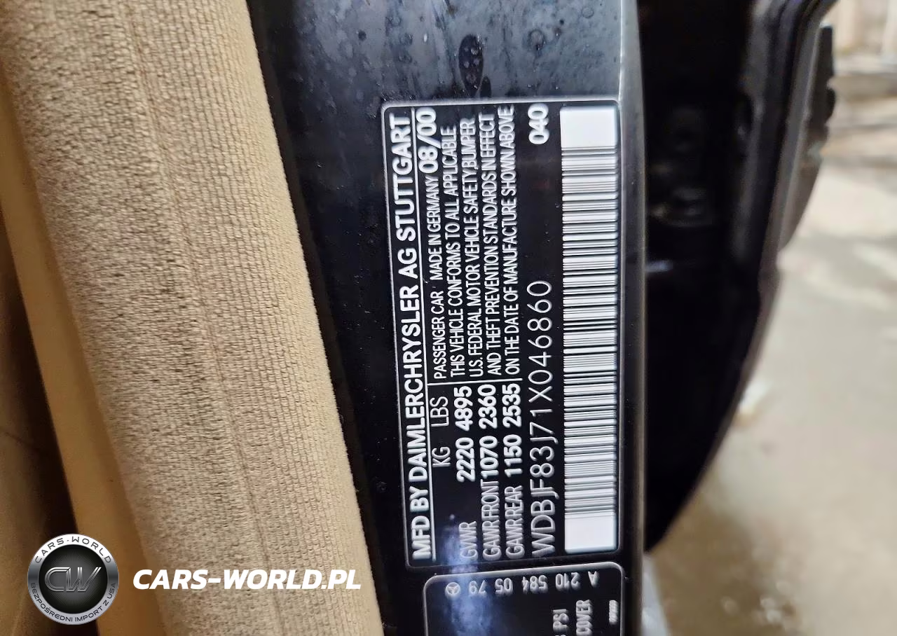 2001 Mercedes-Benz E 430 VIN:WDBJF83J71X046860 - 12
