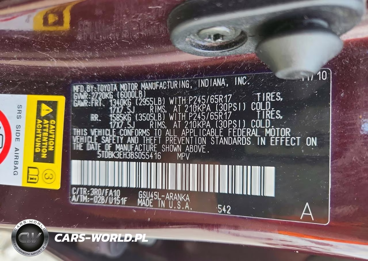 2011 Toyota Highlander Base VIN:5TDBK3EH3BS055416 - 13