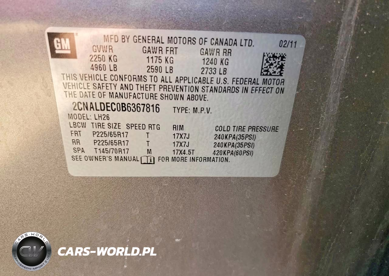 2011 Chevrolet Equinox Lt VIN:2CNALDEC0B6367816 - 12