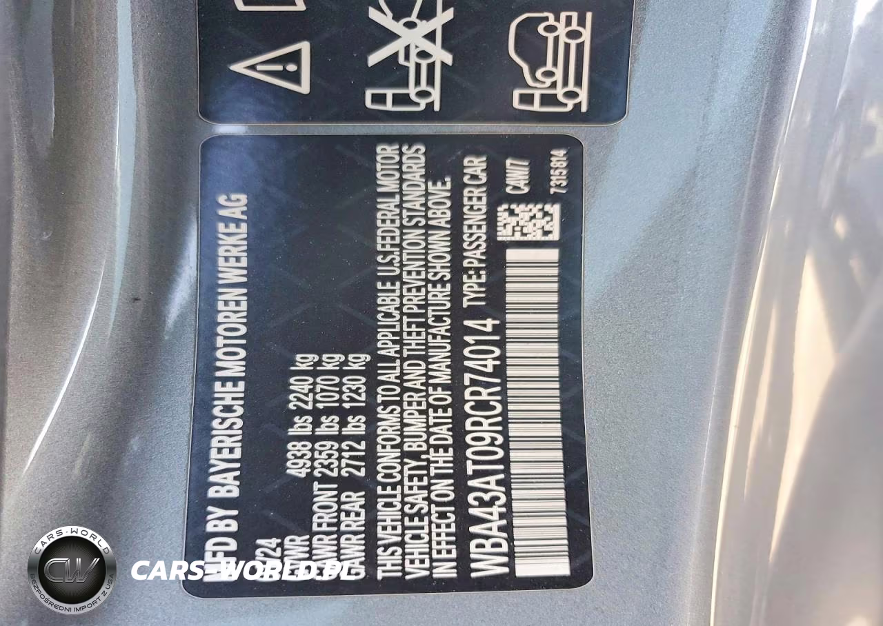 2024 BMW 430Xi VIN:WBA43AT09RCR74014 - 12