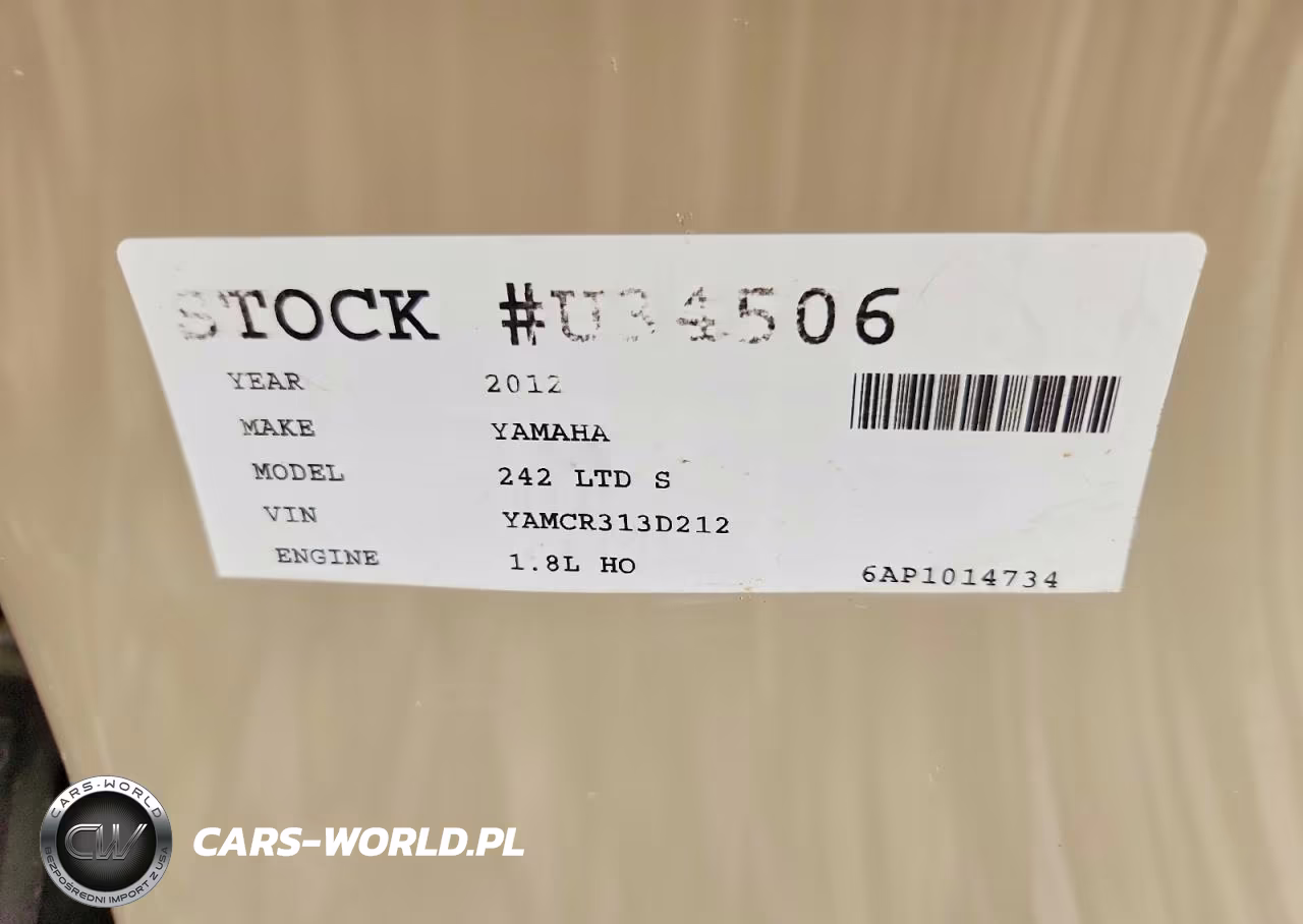 2012 Yam Boat VIN:YAMCR313D212 - 10