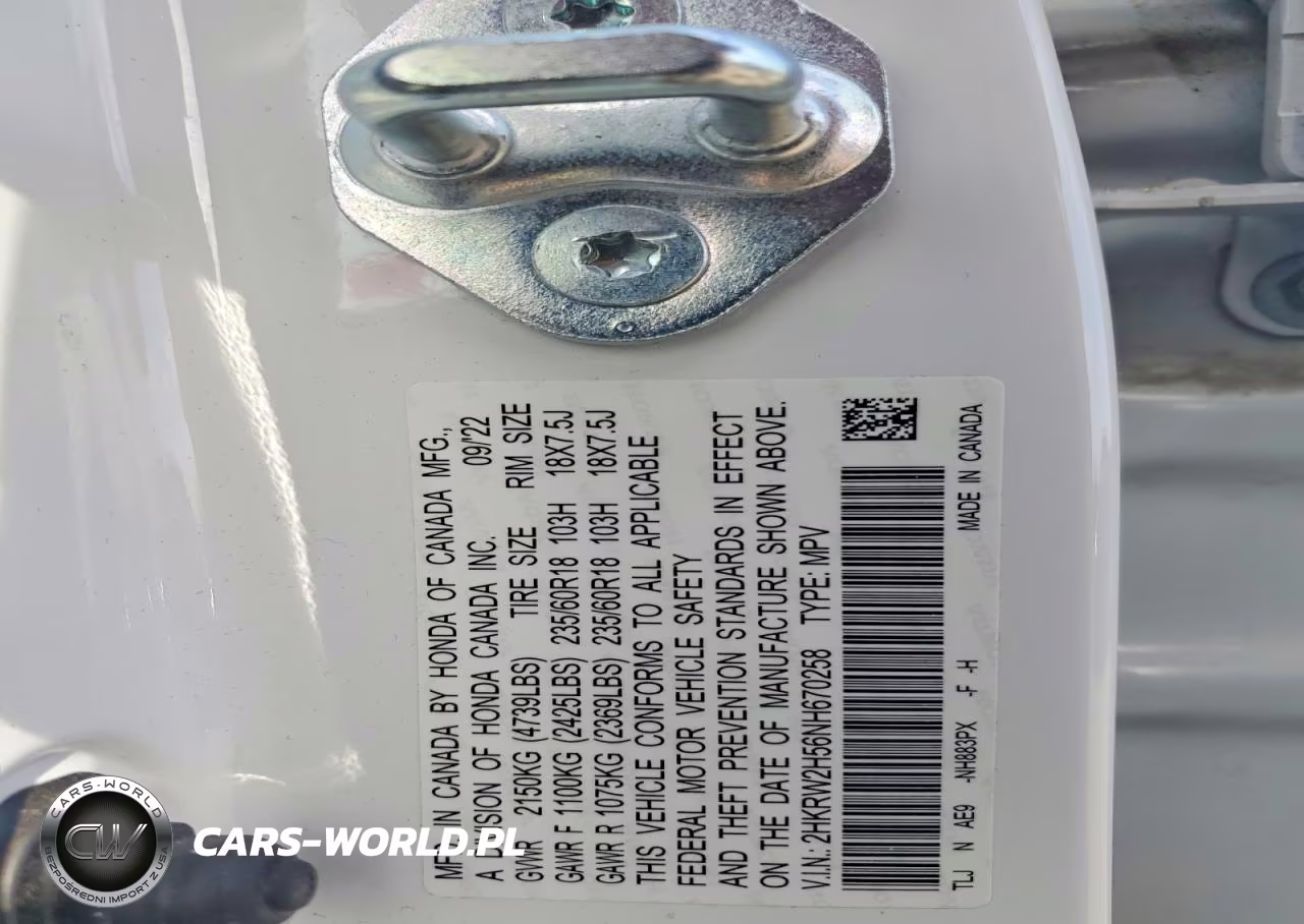 2022 Honda Cr-V Ex VIN:2HKRW2H56NH670258 - 13