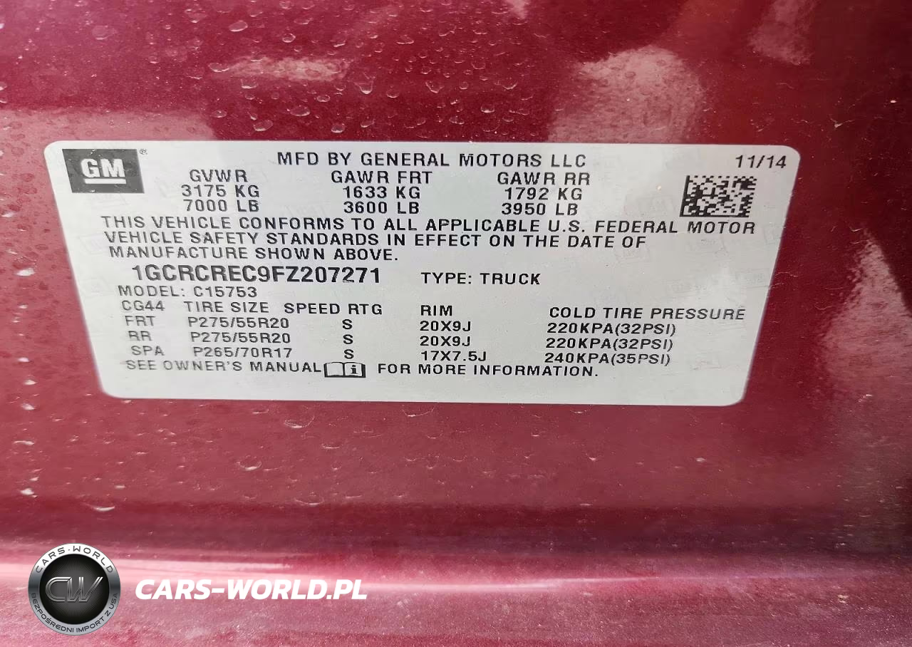2015 Chevrolet Silverado C1500 Lt VIN:1GCRCREC9FZ207271 - 12
