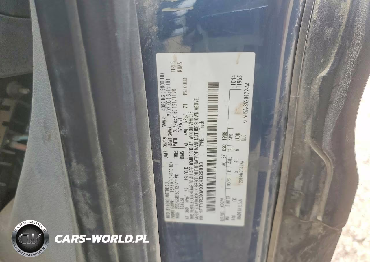 2019 Ford Transit 250 Delivery Van VIN:1FTYR3XMXKKB29003 - 13