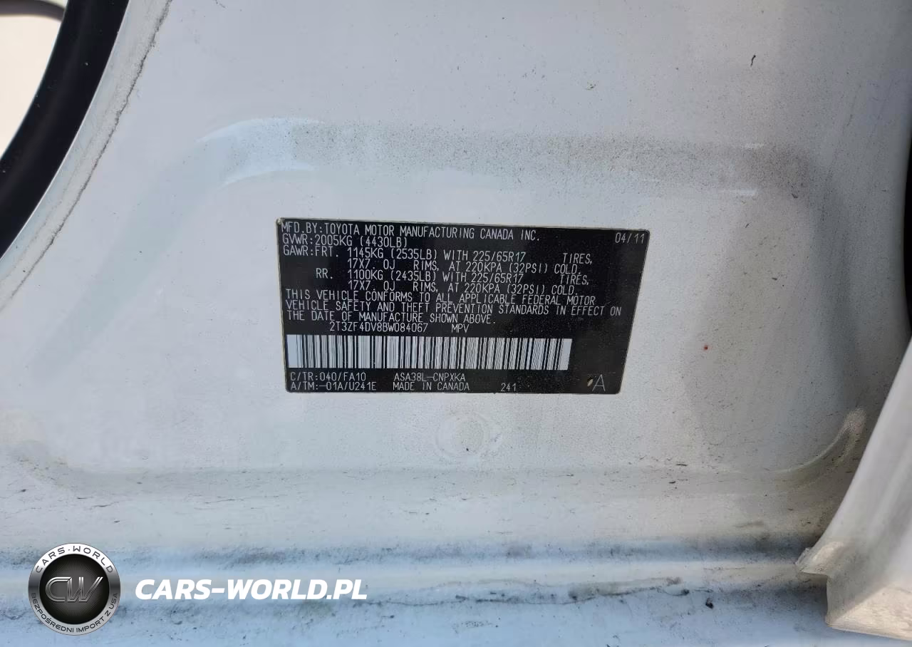 2011 Toyota Rav4 Base VIN:2T3ZF4DV8BW084067 - 13
