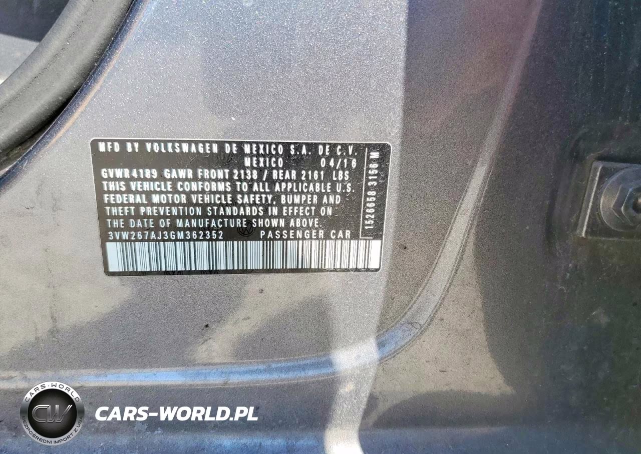 2016 Volkswagen Jetta S VIN:3VW267AJ3GM362352 - 12