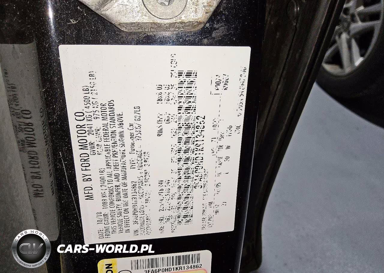 2019 Ford Fusion Se VIN:3FA6P0HD1KR134862 - 12