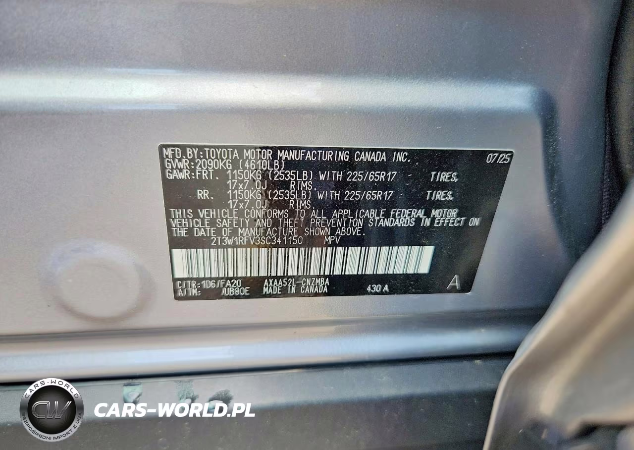 2025 Toyota Rav4 Xle VIN:2T3W1RFV3SC341150 - 12