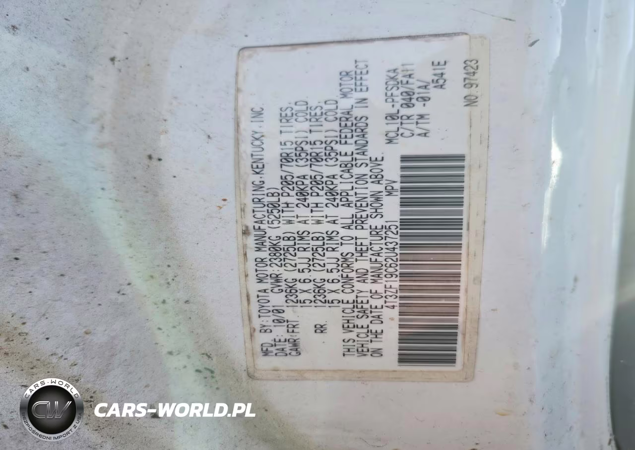 2002 Toyota Sienna Ce VIN:4T3ZF19C62U437251 - 12