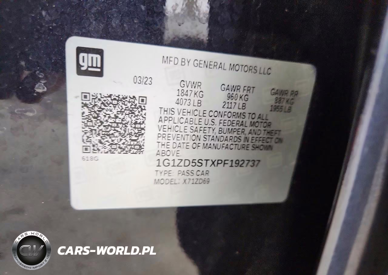2023 Chevrolet Malibu Lt VIN:1G1ZD5STXPF192737 - 13