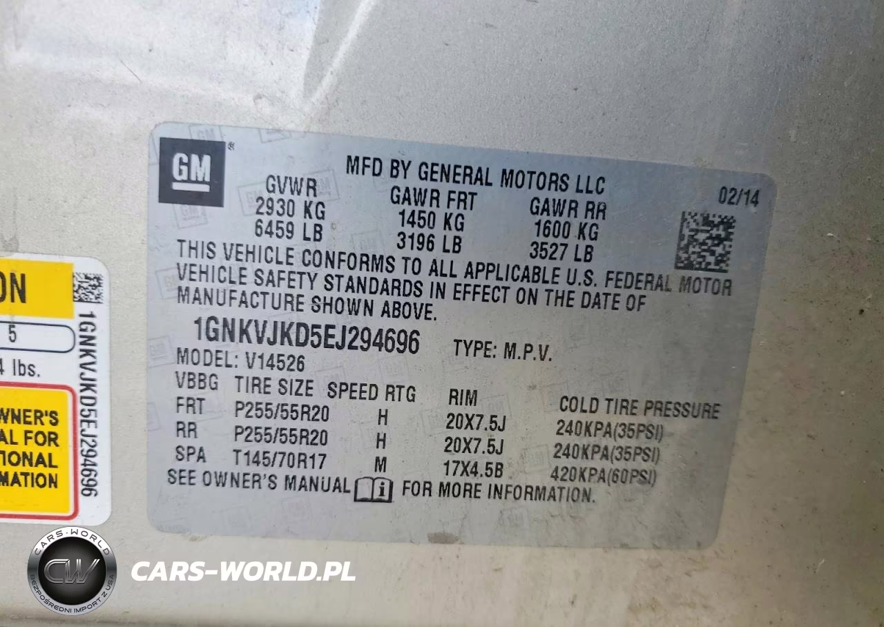 2014 Chevrolet Traverse Ltz VIN:1GNKVJKD5EJ294696 - 13