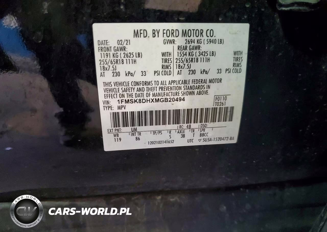 2021 Ford Explorer Xlt 4Wd VIN:1FMSK8DHXMGB20494 - 13