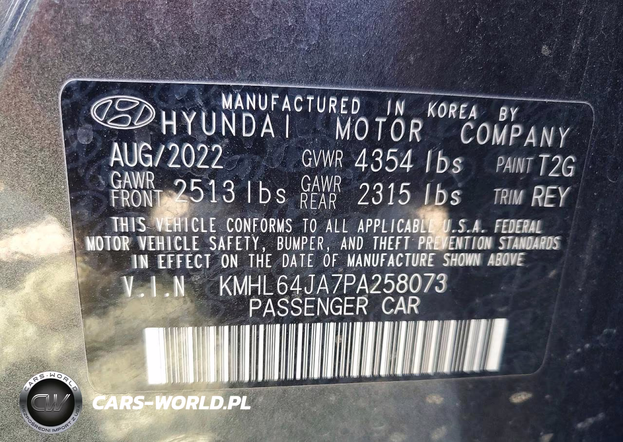 2023 Hyundai Sonata Sel VIN:KMHL64JA7PA258073 - 12