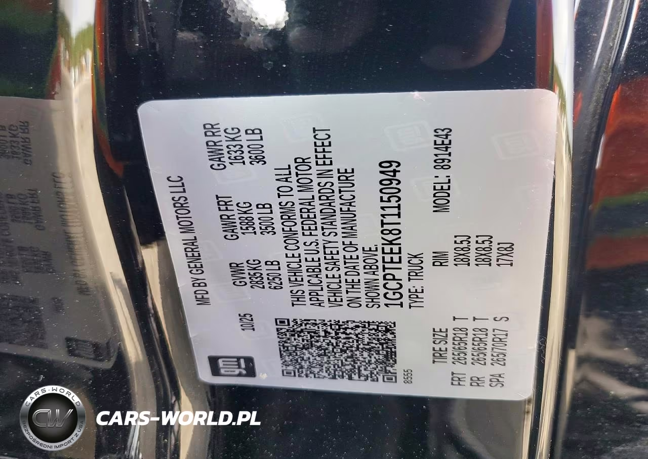 2026 Chevrolet Colorado Trail Boss VIN:1GCPTEEK8T1150949 - 12