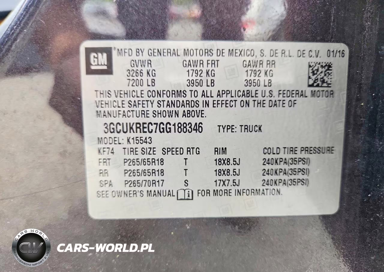 2016 Chevrolet Silverado K1500 Lt VIN:3GCUKREC7GG188346 - 12