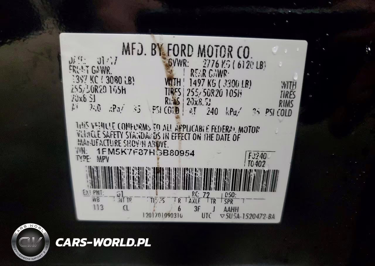2017 Ford Explorer Limited VIN:1FM5K7F87HGB80954 - 13