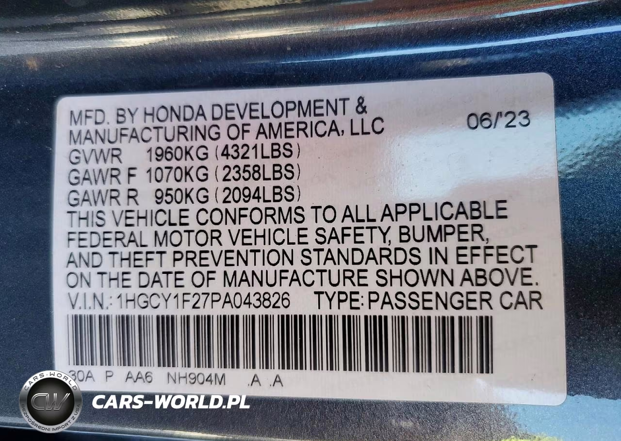 2023 Honda Accord Lx VIN:1HGCY1F27PA043826 - 13