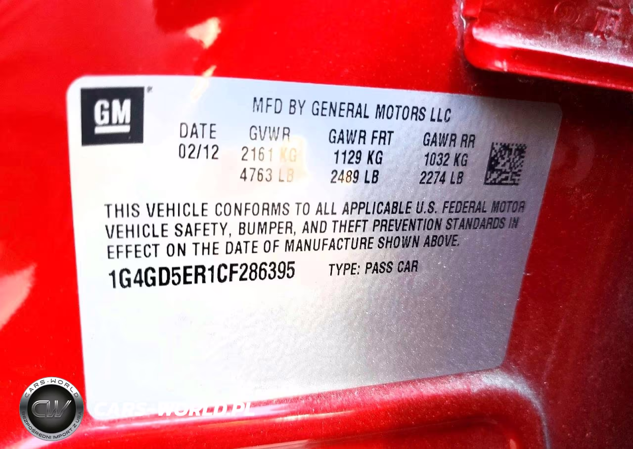 2012 Buick Lacrosse Premium VIN:1G4GD5ER1CF286395 - 13