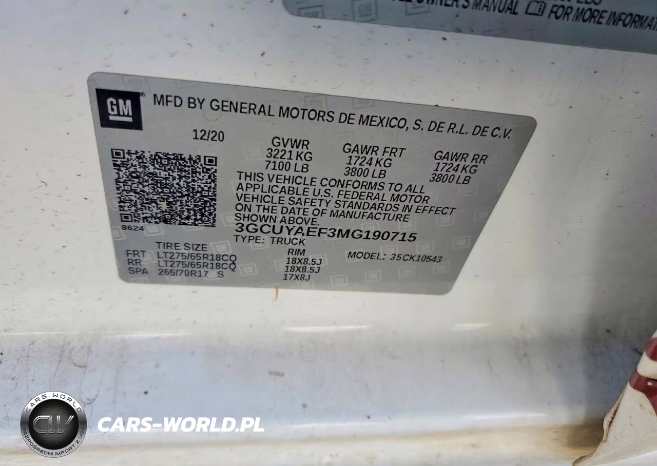 2021 Chevrolet Silverado K1500 VIN:3GCUYAEF3MG190715 - 12
