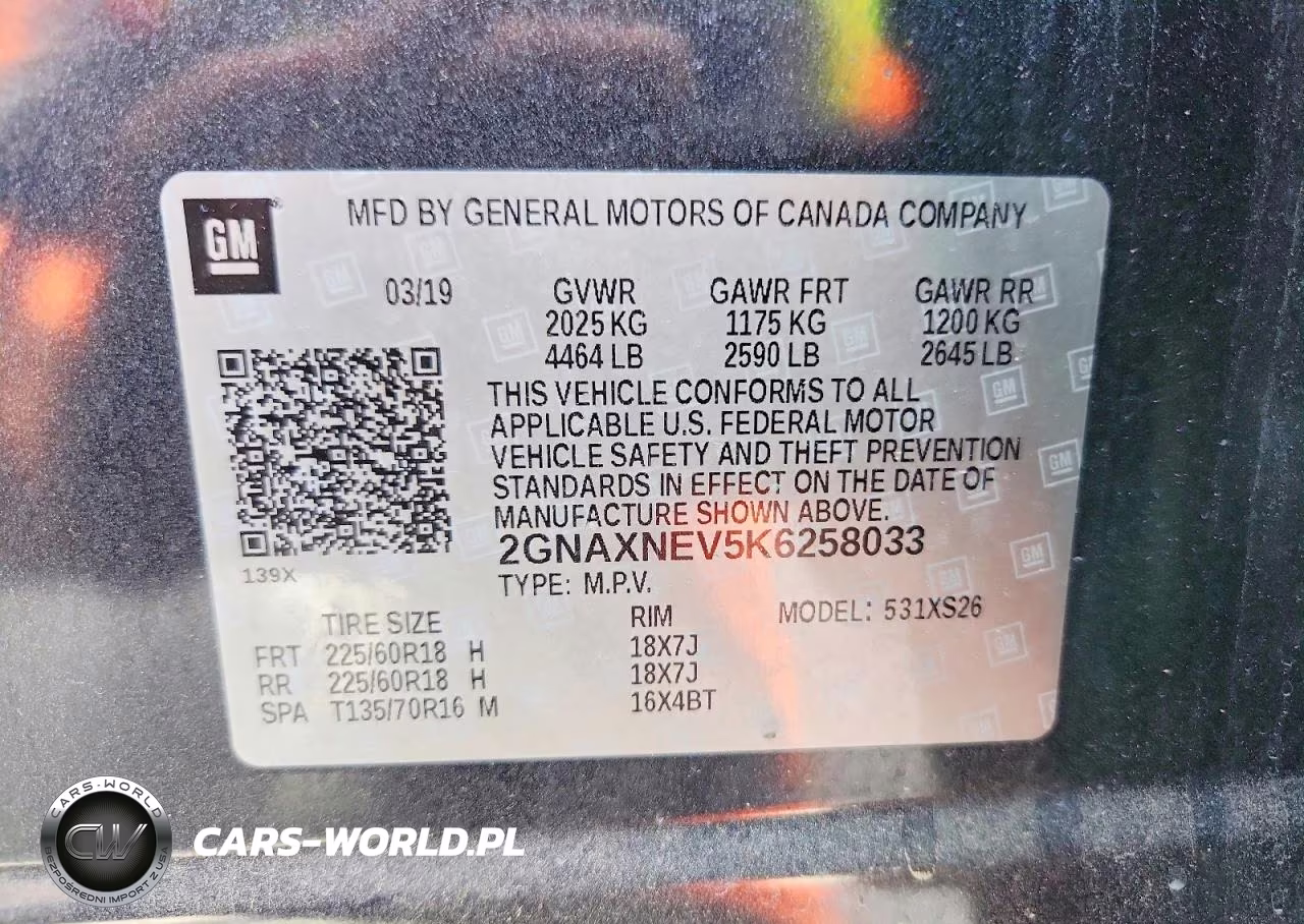 2019 Chevrolet Equinox Premier VIN:2GNAXNEV5K6258033 - 13