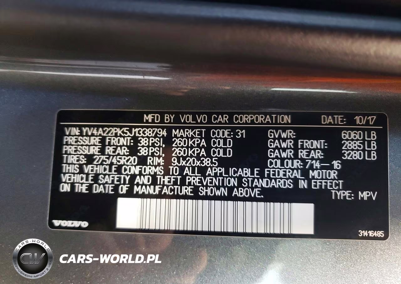 2018 Volvo Xc90 T6 VIN:YV4A22PK5J1338794 - 13