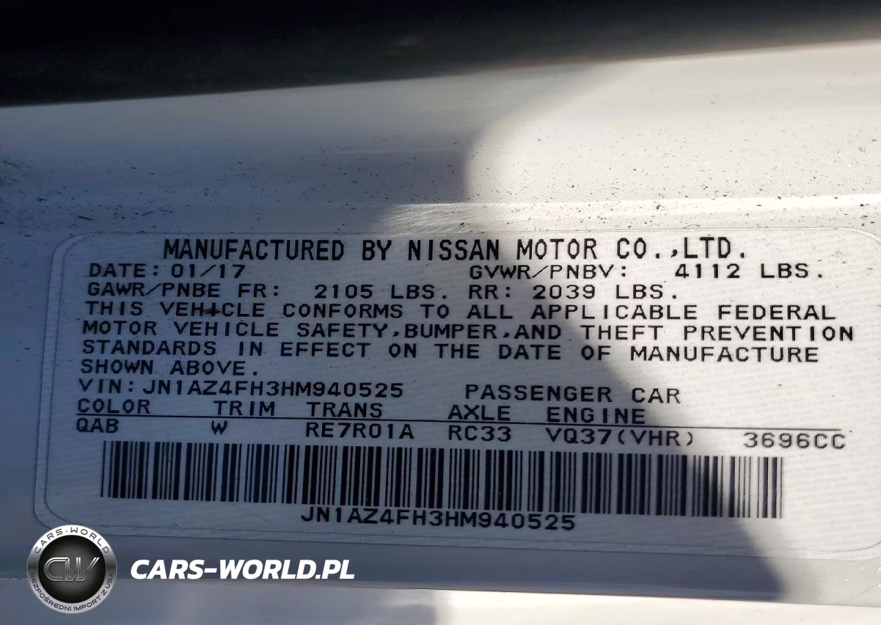 2017 Nissan 370Z Roadster Touring Sport VIN:JN1AZ4FH3HM940525 - 12