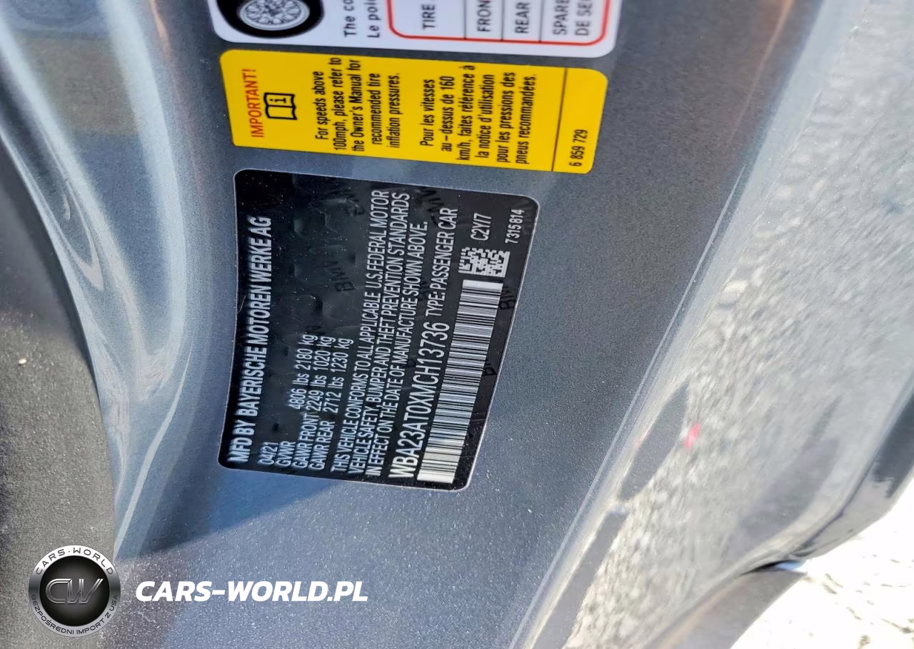 2021 BMW 430I VIN:WBA23AT0XMCH13736 - 12