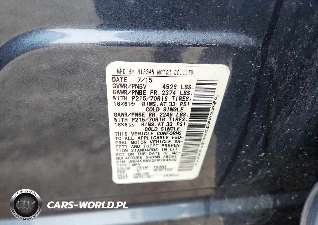 2015 Nissan Rogue Select S VIN:JN8AS5MV2FW769630 - 13
