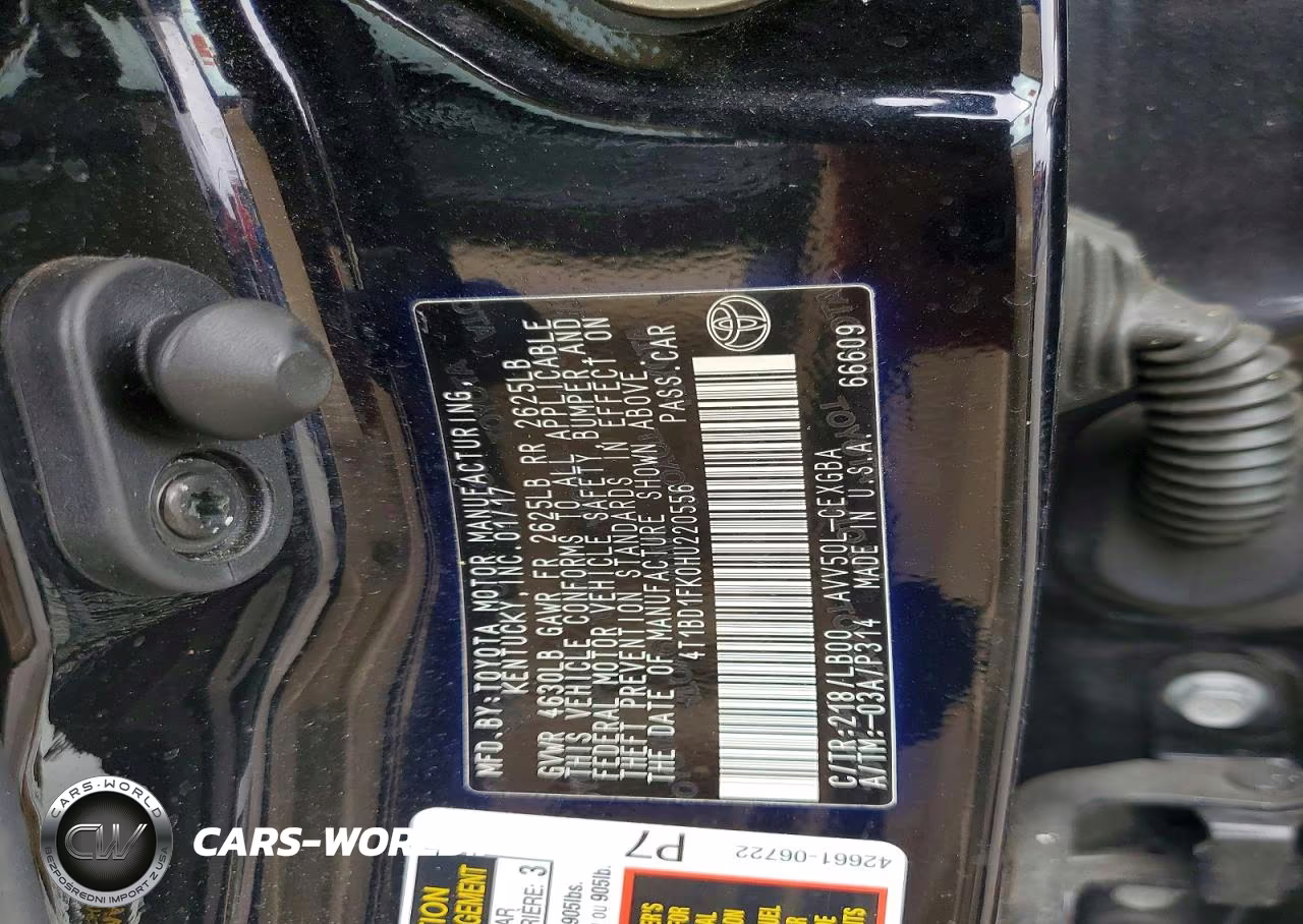 2017 Toyota Camry Hybrid Xle VIN:4T1BD1FK0HU220556 - 12