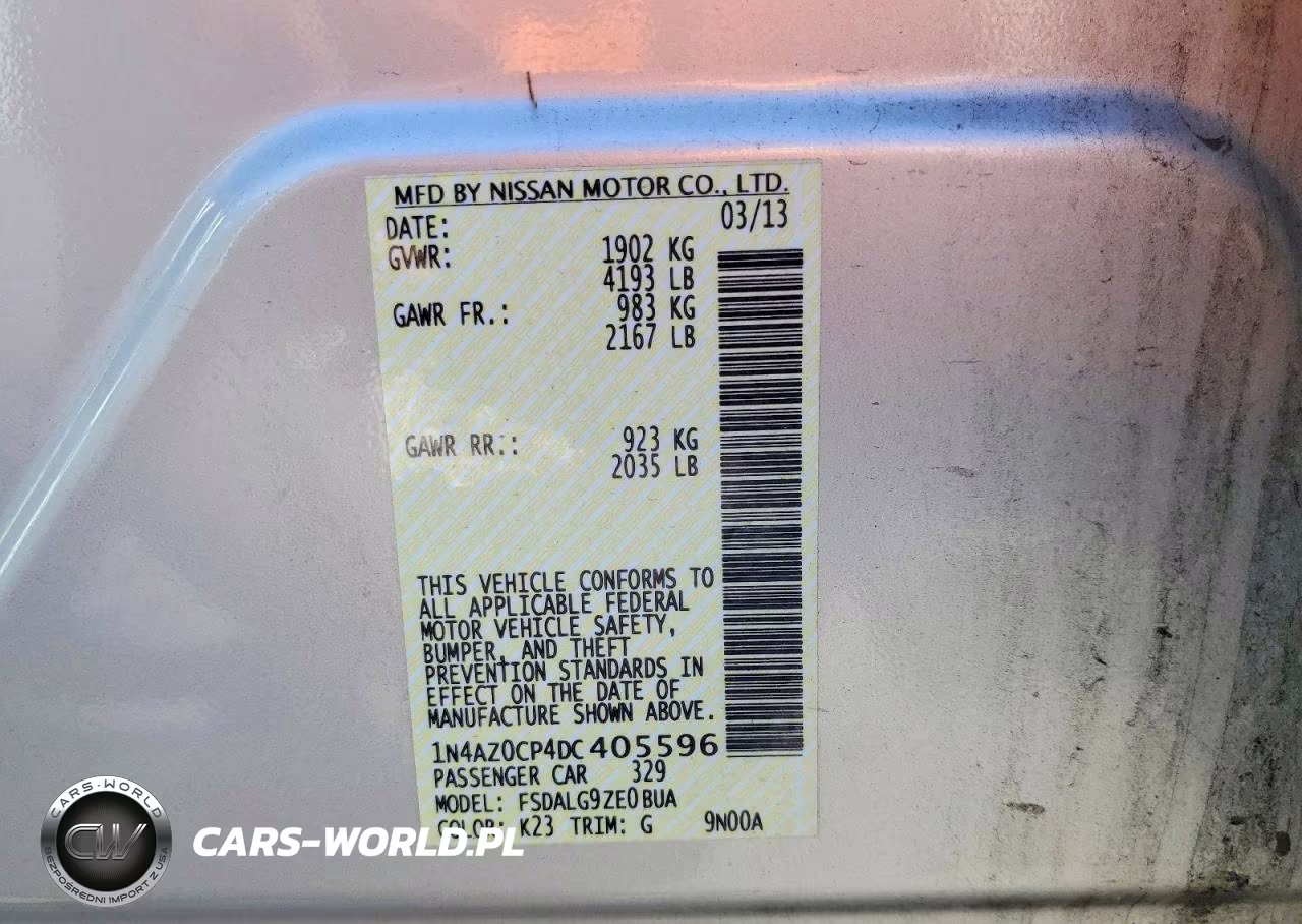 2013 Nissan Leaf S VIN:1N4AZ0CP4DC405596 - 12
