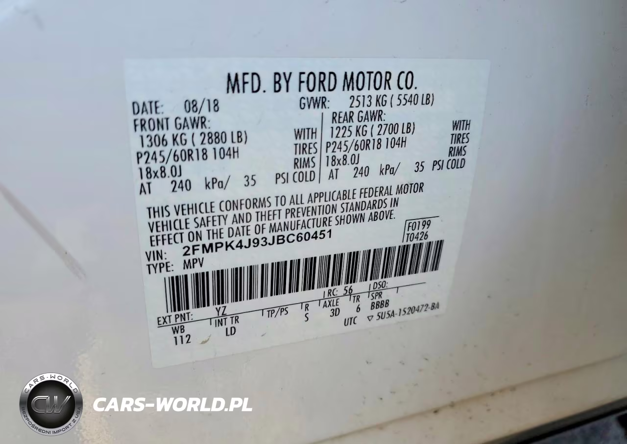 2018 Ford Edge Sel VIN:2FMPK4J93JBC60451 - 14