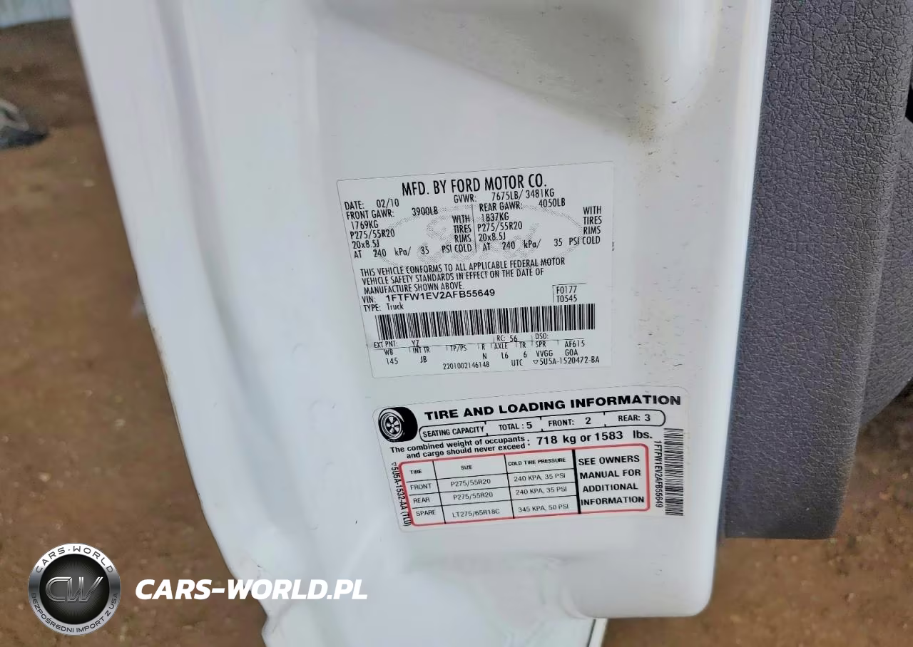 2010 Ford F150 Supercrew VIN:1FTFW1EV2AFB55649 - 12
