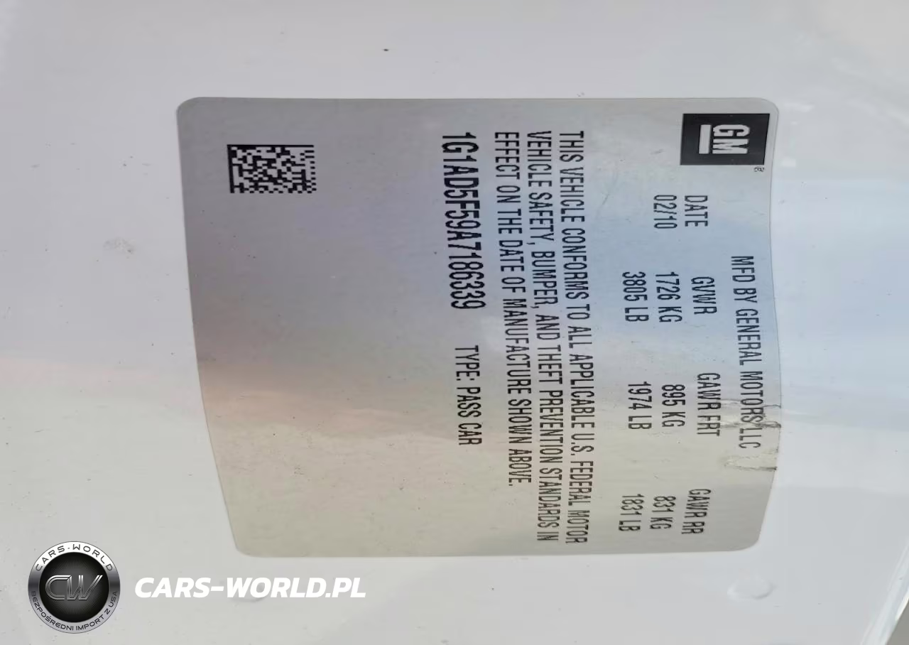 2010 Chev Cobalt VIN:1G1AD5F59A7186339 - 13
