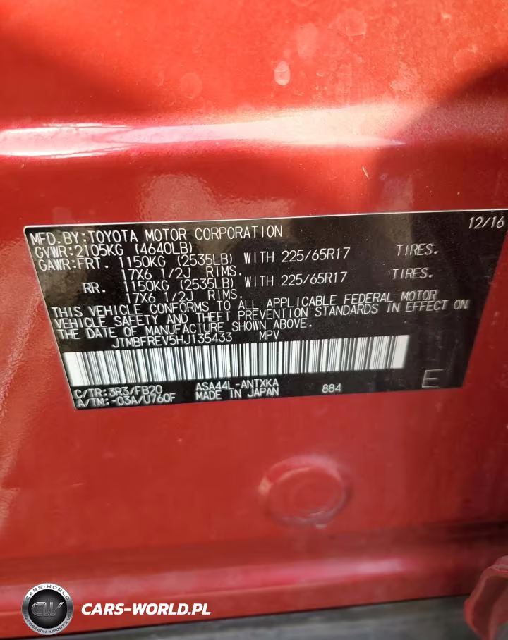 2017 Toyota Rav4 Le VIN:JTMBFREV5HJ135433 - 13