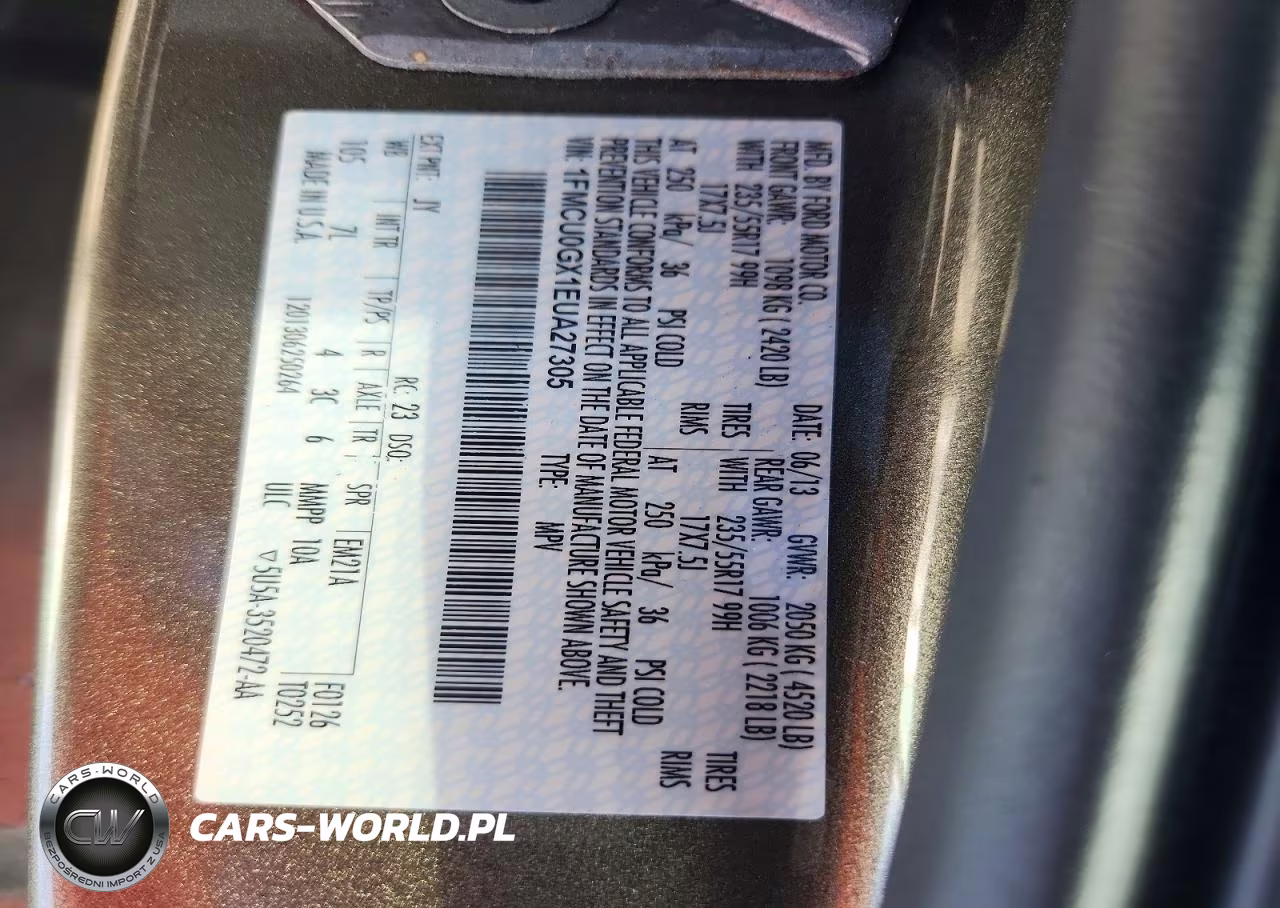 2014 Ford Escape Se VIN:1FMCU0GX1EUA27305 - 13