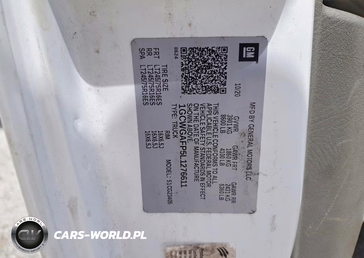 2020 Chevrolet Express 2500 Cargo Utility - Service Van VIN:1GCWGAFP5L1276611 - 13